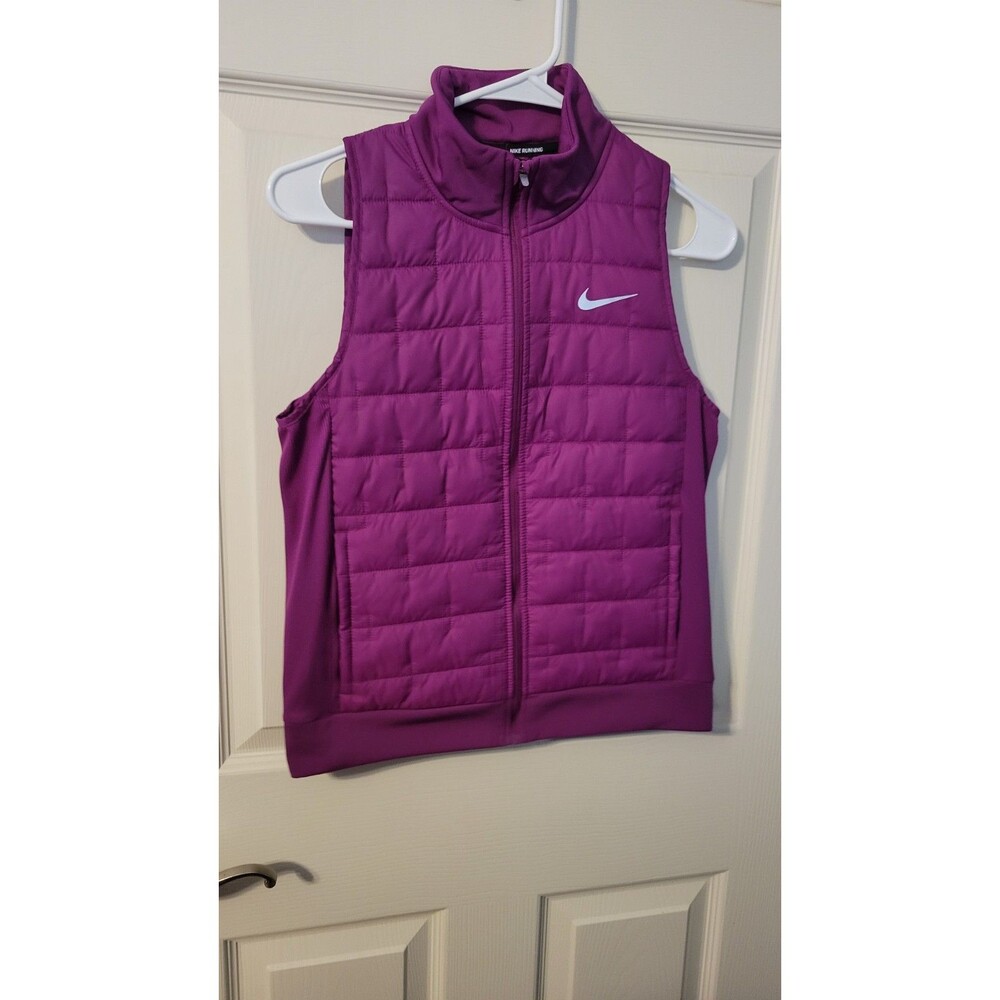 Nike Women’s Therma-FIT Synthetic Fill Running Vest Purple S DD6084-503 EUC